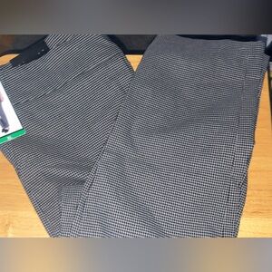 Hilary Radley Black and White Checkered Pants